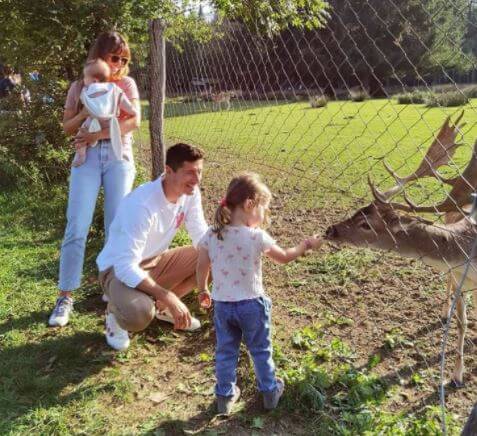 Iwona Lewandowska's son, Robert Lewandowski, with his family.